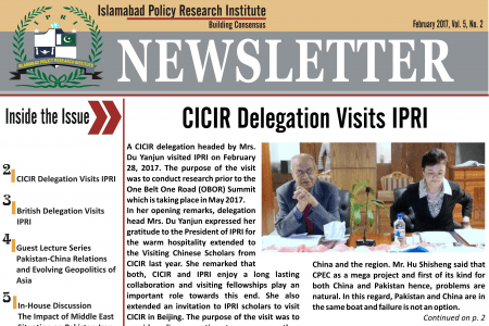 IPRI Newsletter February 2017 IPRI Newsletter February 2017