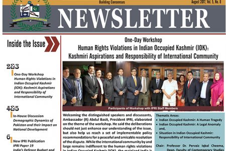 IPRI Newsletter August 2017 IPRI Newsletter August 2017