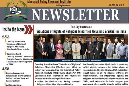 IPRI Newsletter July 2017 IPRI Newsletter July 2017